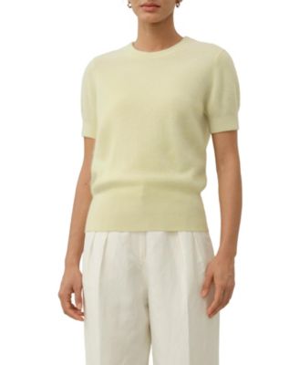 Women's Brushed Cashmere Short-Sleeve Sweater