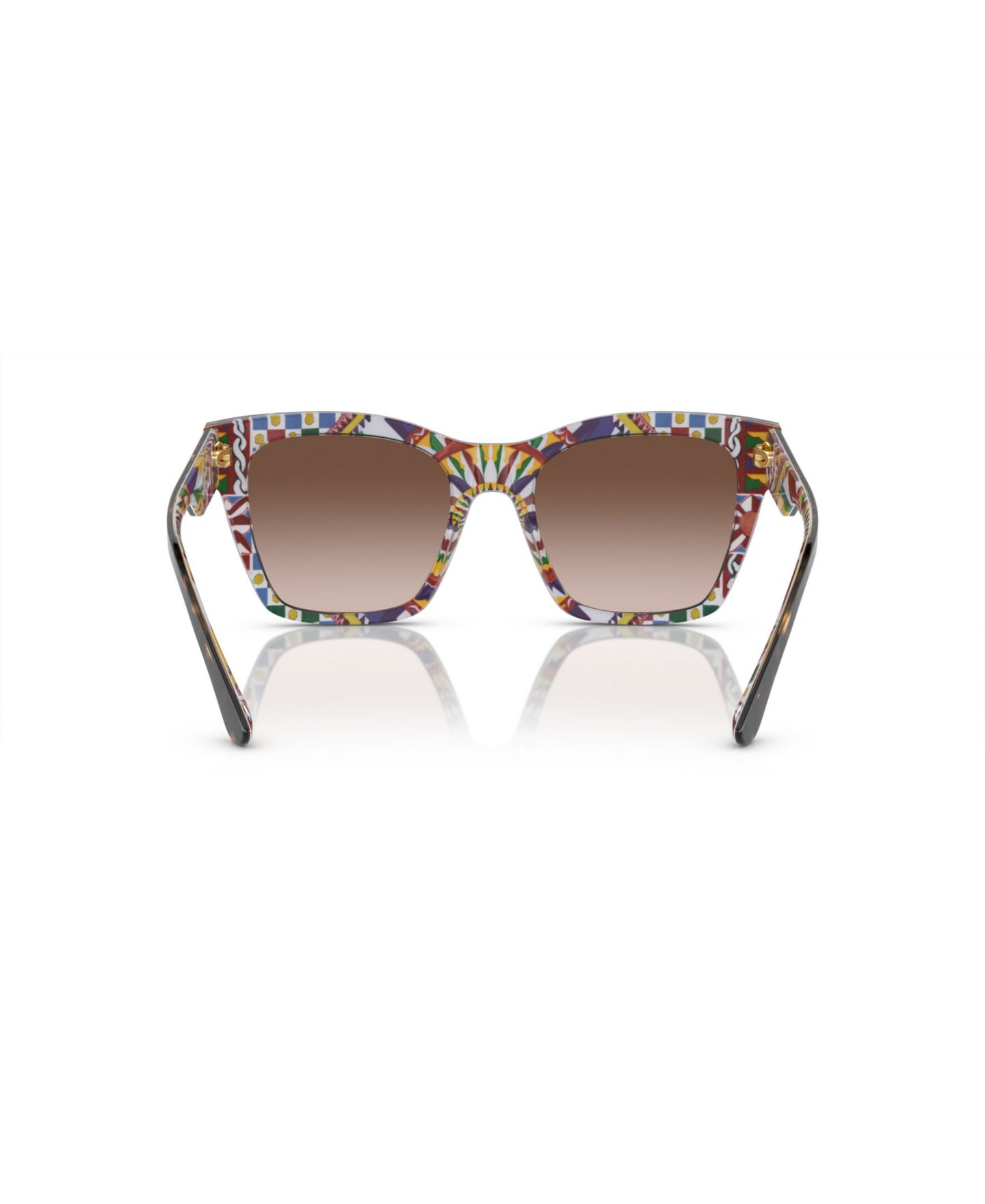 Женские квадратные солнцезащитные очки Dolce&Gabbana DG4384, цвет: Гавана белый — фото 4
