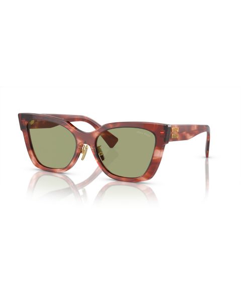 Женские солнцезащитные очки MIU MIU Square, MU 02ZS, цвет: Полосатый гранатовый