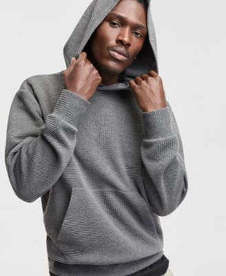 Men's Long-Sleeve Relaxed Quilted Cotton Hoodie