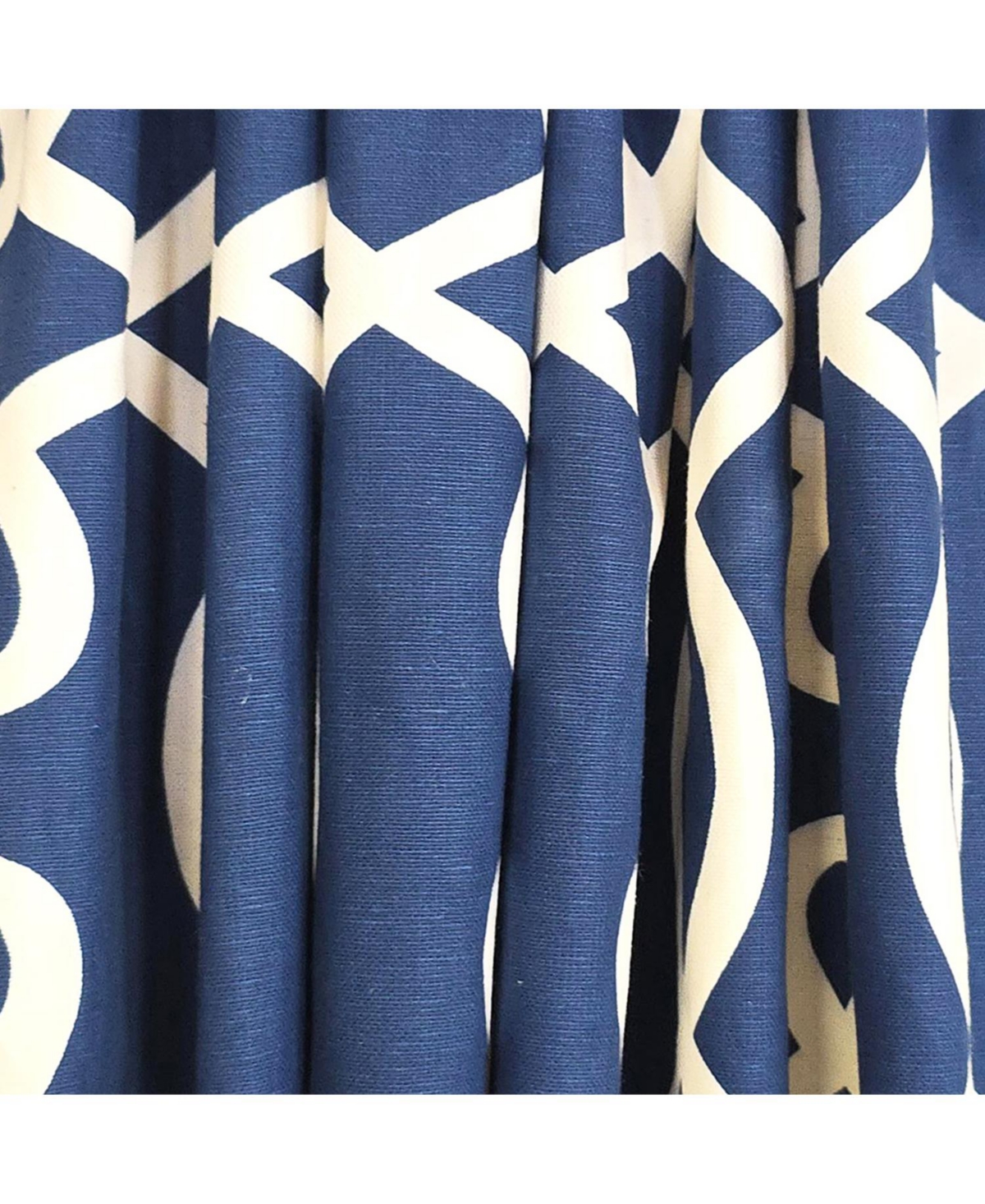 Rlf Home Oblique 100% Cotton Rod Pocket Window Curtain set of 2 Panels 100" x 63" Navy