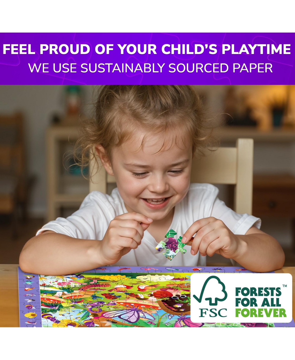 Quokka 4xSET 100 Piece Puzzles for Kids Ages 4-6 – Search and Find Artist-Crafted Illustrations