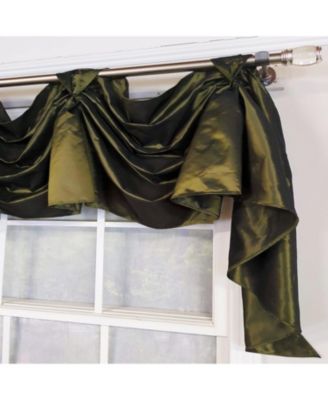 Taffeta 3-S Victory 100% Polyester Tab Top Swag Window Curtain 54" x 25" Hunter