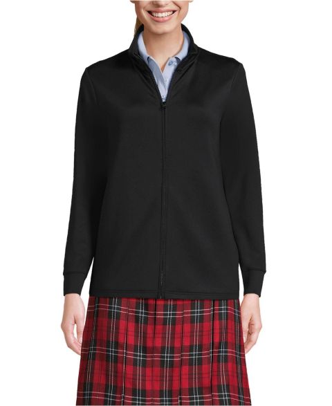 Женская куртка Lands' End Active Performance Full Zip, цвет: Чёрный