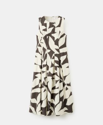 Women's Floral-Print Flared Dress