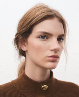 Women's Jewel Buttons Turtleneck Sweater