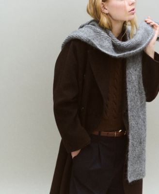 Women's V-Neck Braided Sweater