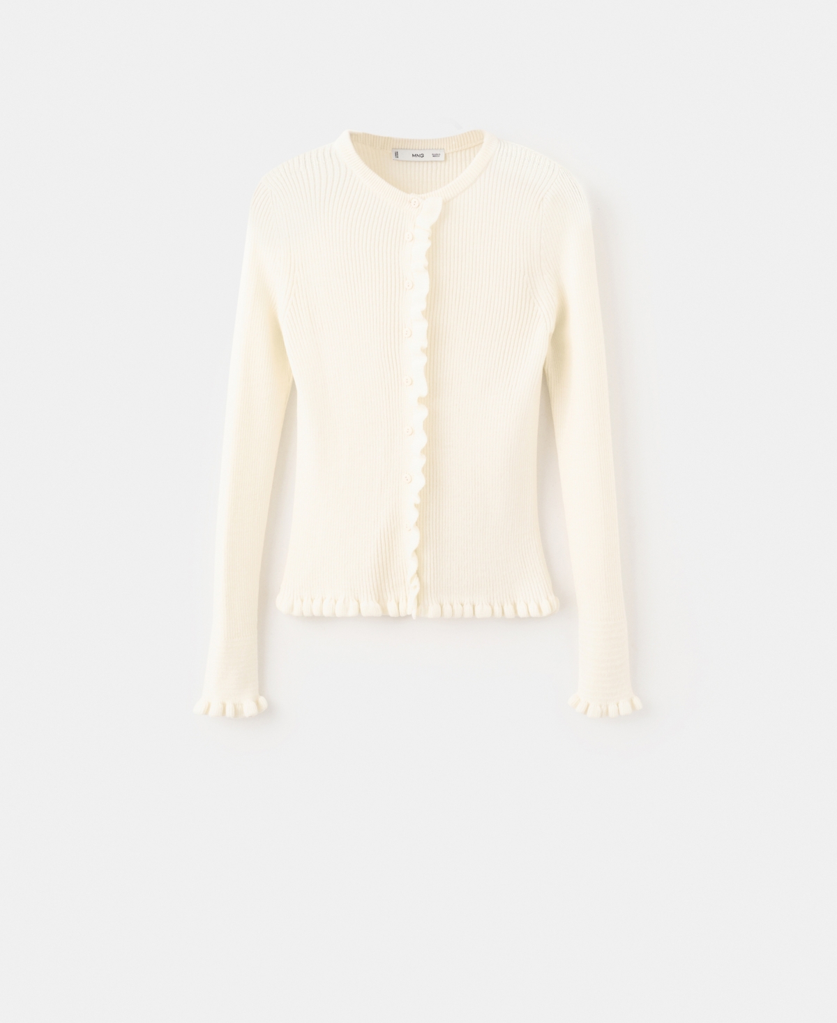 Mango Women's Scalloped Edges Cardigan
