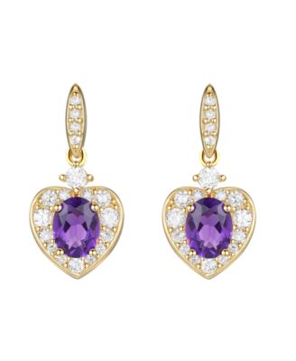 2-Pc. Amethyst (1 ct. t.w.) and Lab-Grown White Sapphire (0.2 ct t.w.) Earrings And Necklace Set in 14k Gold Over Sterling Silver (Also Available in Ruby)