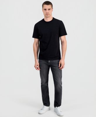 Men's Embroidered Logo Cotton Crewneck T-Shirt