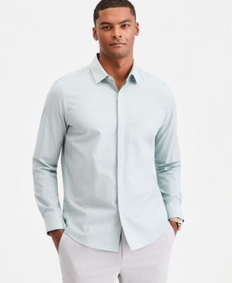 Aflani Men's Luke Cotton Long-Sleeve Button Shirt
