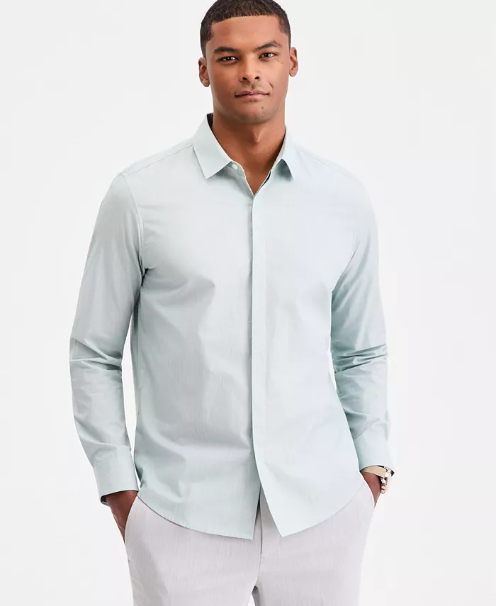 Aflani Men's Luke Cotton Long-Sleeve Button Shirt - thumbnail 9