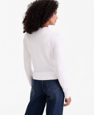 Women's Crewneck Long-Sleeve Cardigan