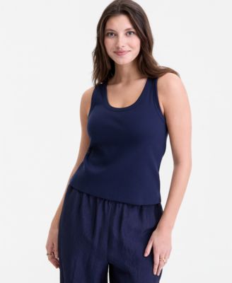 Women's Double Scoop-Neck Layering Tank Top