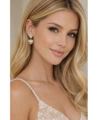 Bloom Heart Drop Earrings