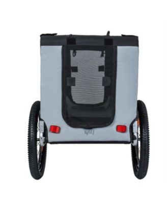  Large Folding Bike Trailer for Dogs with 100LB Capacity in Grey