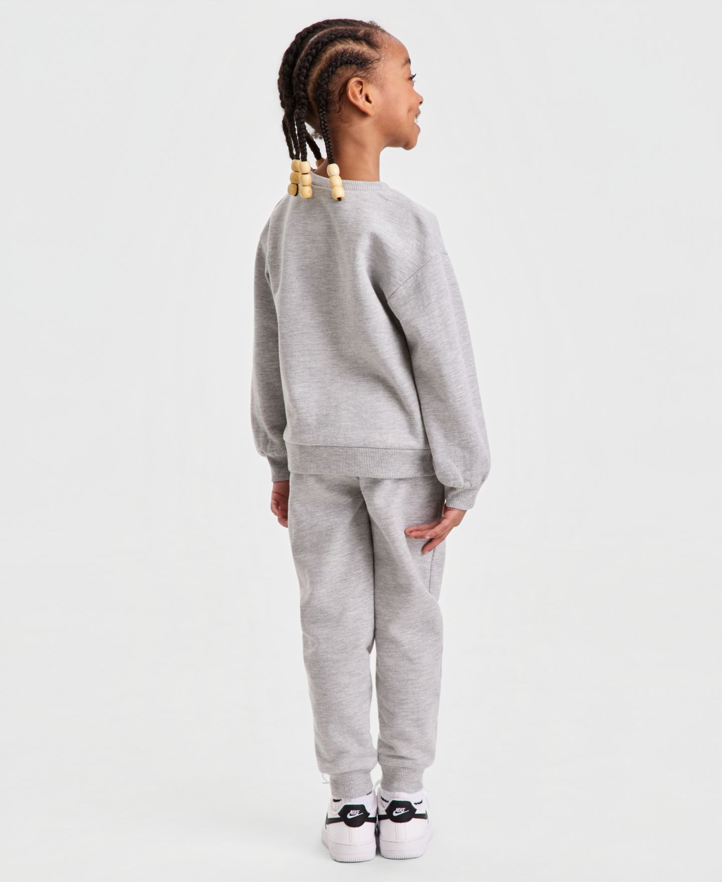 Комплект Hello Kitty Long-Sleeve Top and Fleece Jogger Pant, 2-Piece Set для девочек-малышей, цвет: Серый — фото 3