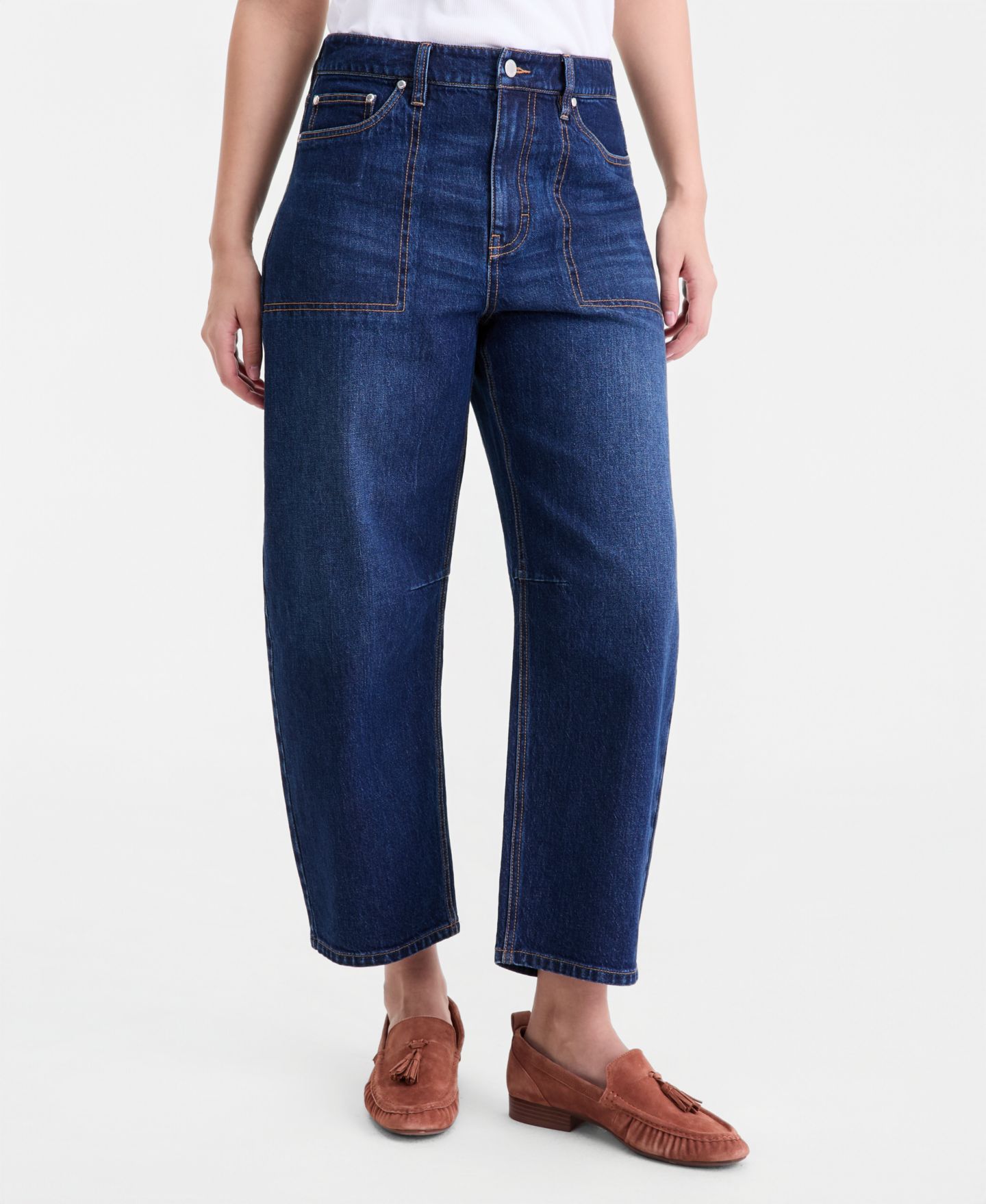 Женские джинсы On 34th Utility-Pocket Cropped Barrel-Leg, цвет: Варёный — фото 2