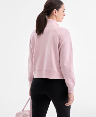 Women's Solid Fleece Quarter-Zip Sweatshirt