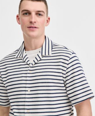Men's Jack Stripe Short-Sleeve Camp Shirt