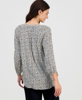 Women's Printed 3/4-Sleeve Blouse