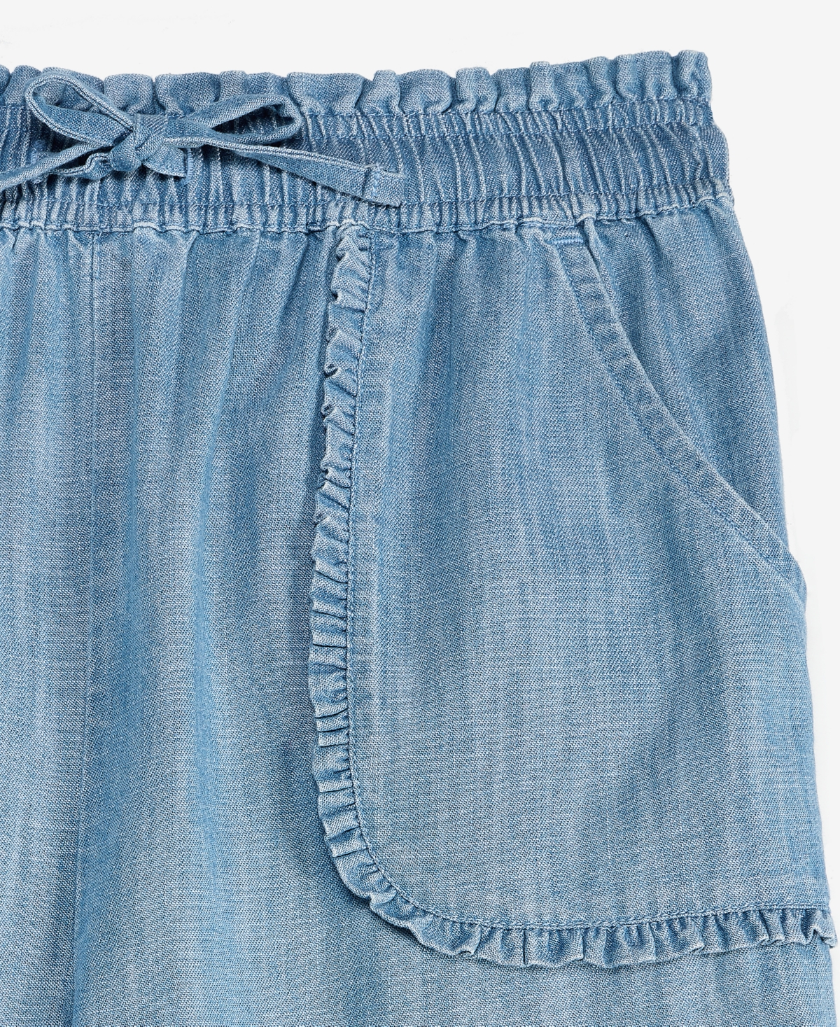 Epic Threads Girls' Xs-xl Chambray Ruffled Wide-Leg Pants, Macy's Exclusive