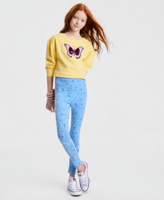 Girls' 5-20 Floral-Print Leggings