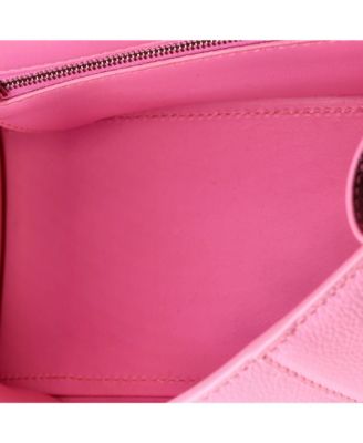 Small Hourglass Top Handle Bag Leather