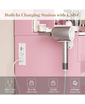 Makeup Vanity Lighted Mirror - Vanity Desk for Bedrooms, Apartments, Easy to Assemble