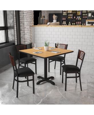 Decorative Slat Back Metal Restaurant Dining Chair