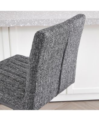 Speckled Gray Tufted Bar Stool - 2 Sets