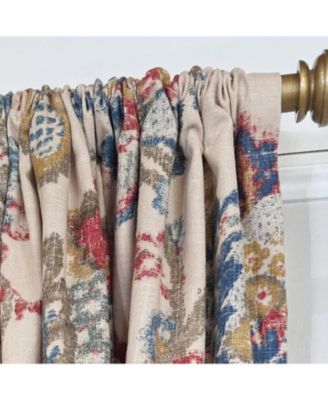 Silvia 100% Cotton Rod Pocket Window Curtain set of 2 Panels