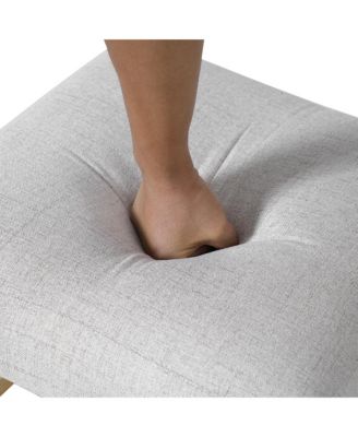 Upholstered Dining Chairs, Set of 4, Beige & Natural Wood