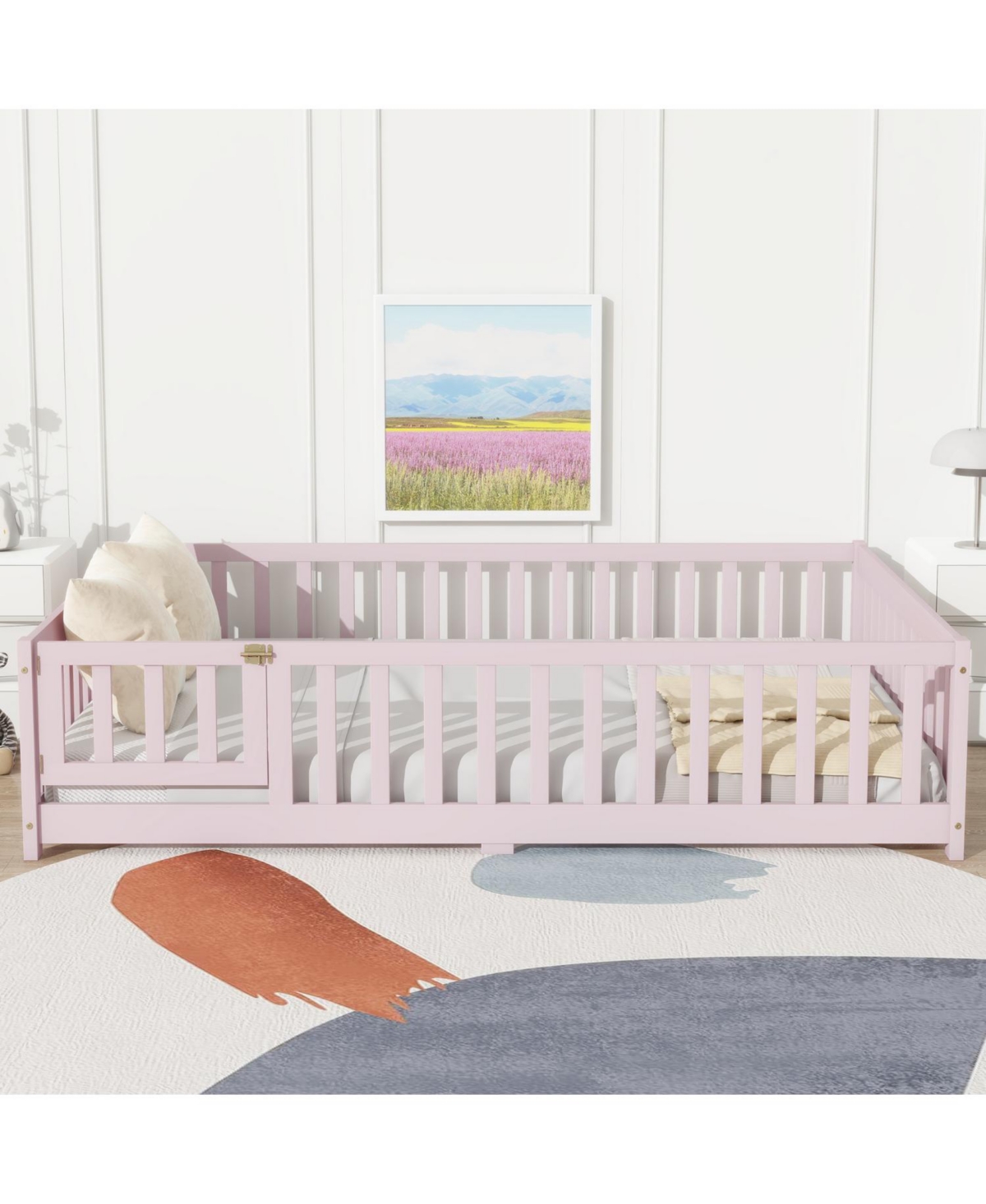 Streamdale Furniture Floor Bed with Fence & Door