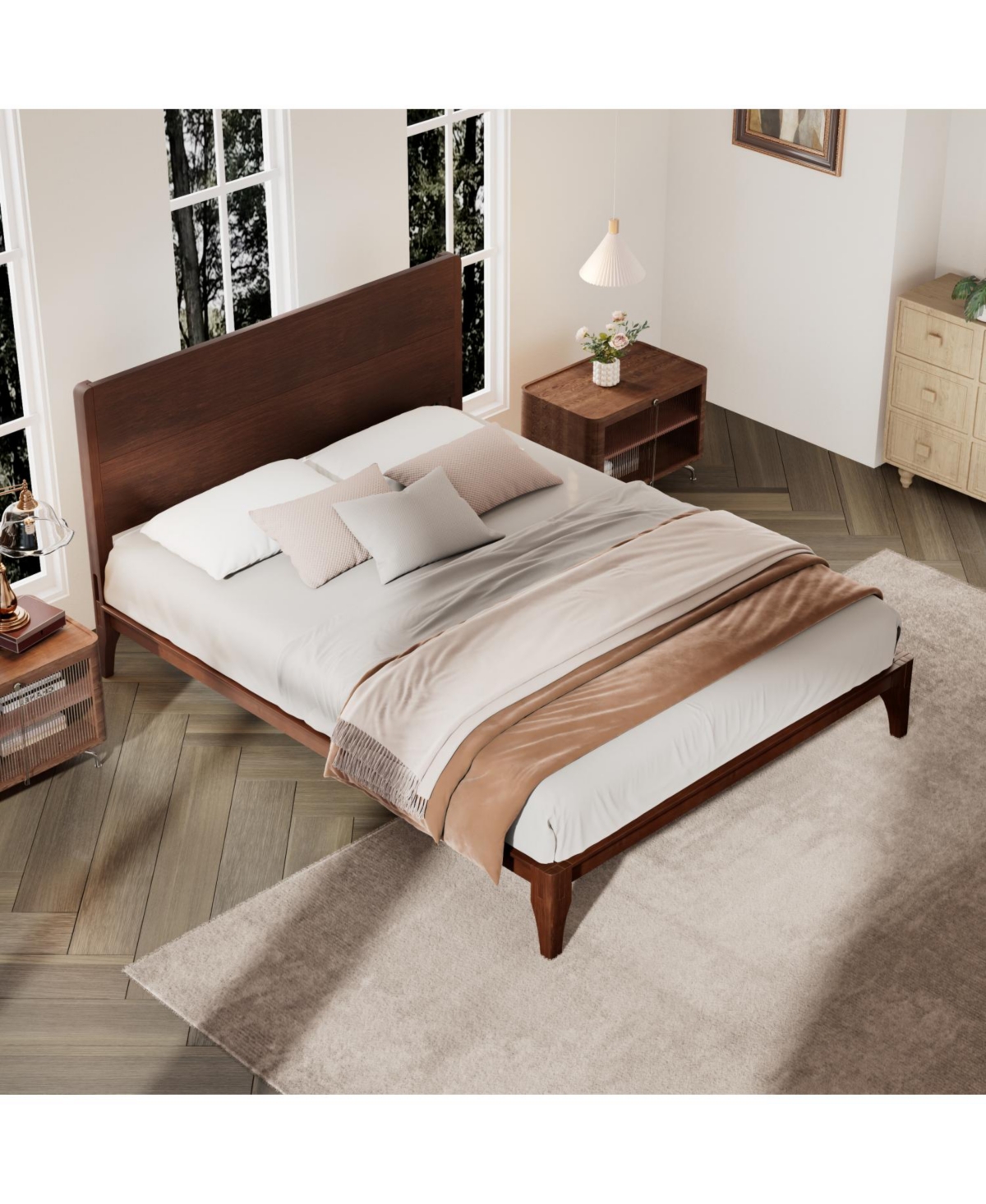 Streamdale Furniture Queen Bamboo Platform Bed