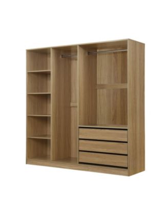 Modern Open Wardrobe with Drawers & Shelves