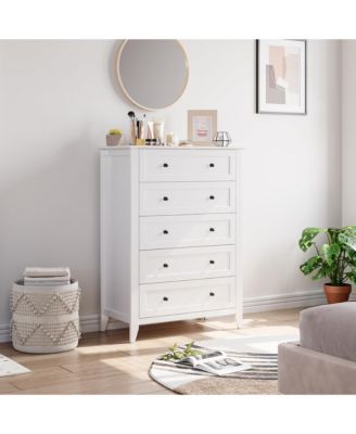 5 Drawer Dresser, Wooden Chest of Drawers for for Office