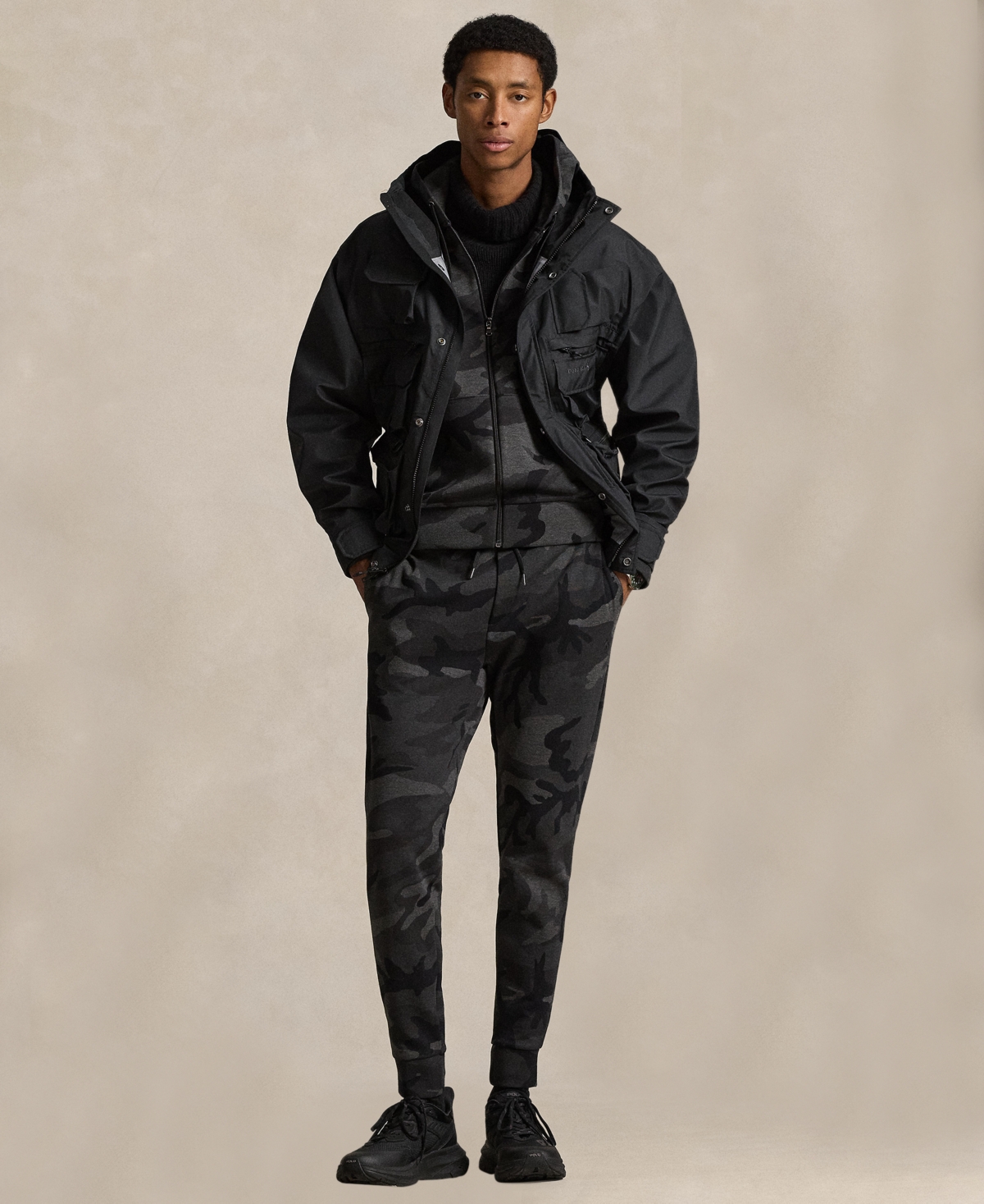 Polo Ralph Lauren Men's Double-knit Jogger Pants In Black