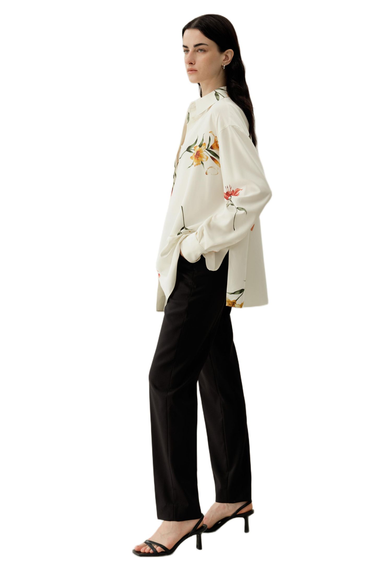 Женский топ LILYSILK Print Oversize, цвет: Белый — фото 2
