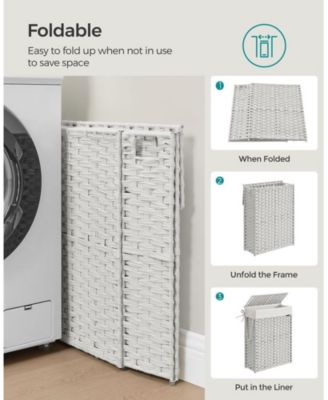 Slim Laundry Hamper with Lid Compact and Stylish for Efficient Laundry Storage