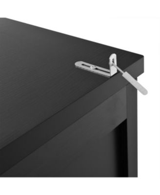 70" Black Kitchen Pantry Cabinet with 2 Shelves, 6 Doors, 3 Drawers