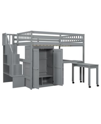  Loft Bed with Stairs & Storage - Multifunctional Kids Furniture