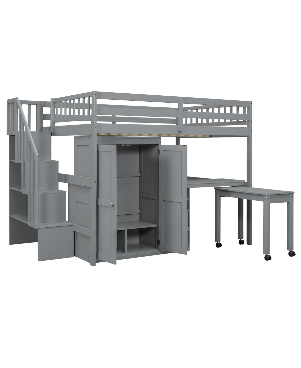 Streamdale Furniture Loft Bed with Stairs & Storage - Multifunctional Kids Furniture