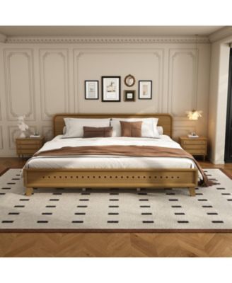  Pine Solid Wood King Bed