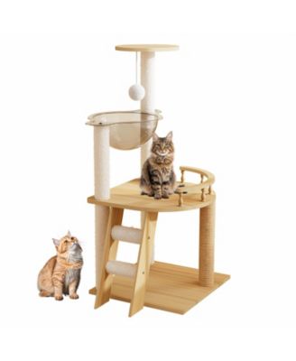 41.3" Wood Cat Tree - Top Perch + Condo