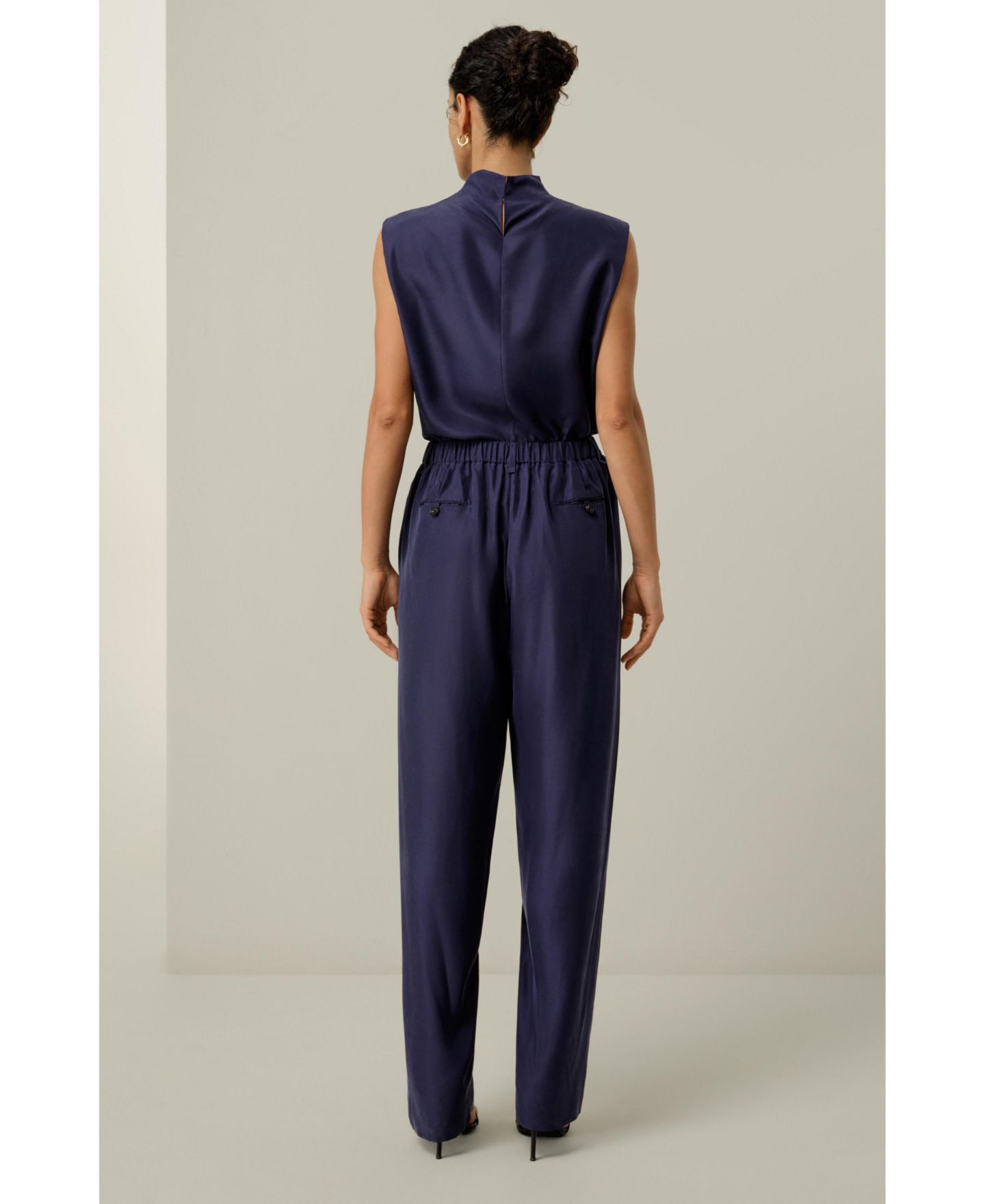Женский топ LILYSILK Silk Habotai Sleeveless, цвет: Blueberry — фото 3