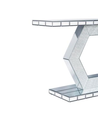 Crystal Hexagon Mirror Console Table