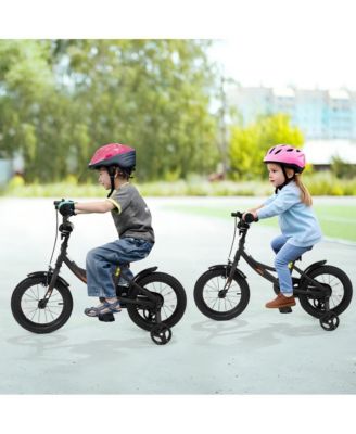 Kids Training Bike with Adjustable Seat Dual Brake System and Rubber Tires