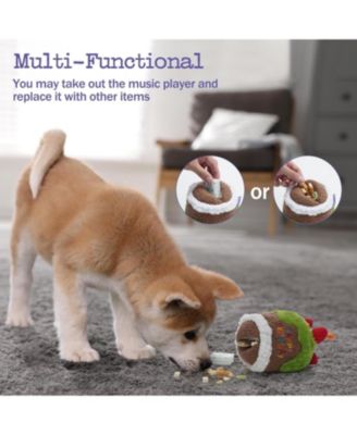 Matcha Strawberry Birthday Cake Dog Toy,  Plush Toy with Removable Birthday Song Player,  Interactive Dog Toy, Perfect Birthday Gift for Dogs