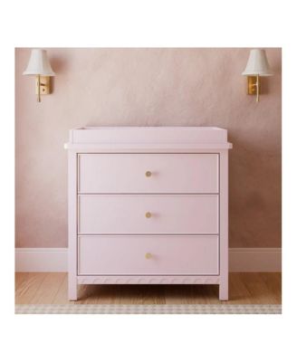 Sasha 3 Drawer Chest with Changing Topper - Blush